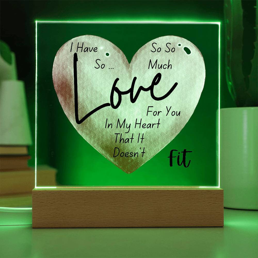 Love Acrylic Plaque LED