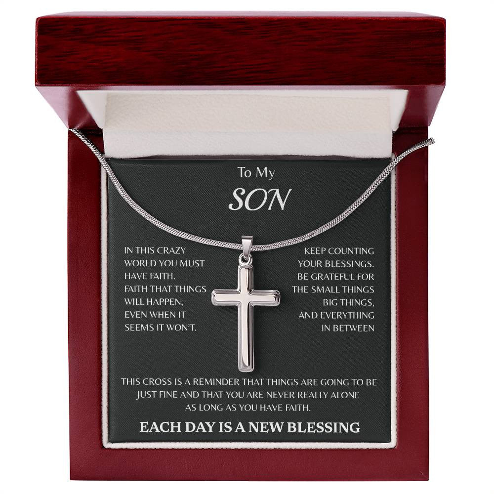 Personalized To My Cross Necklace