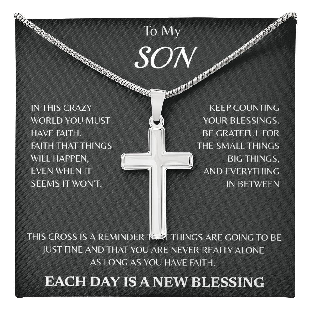Personalized To My Cross Necklace