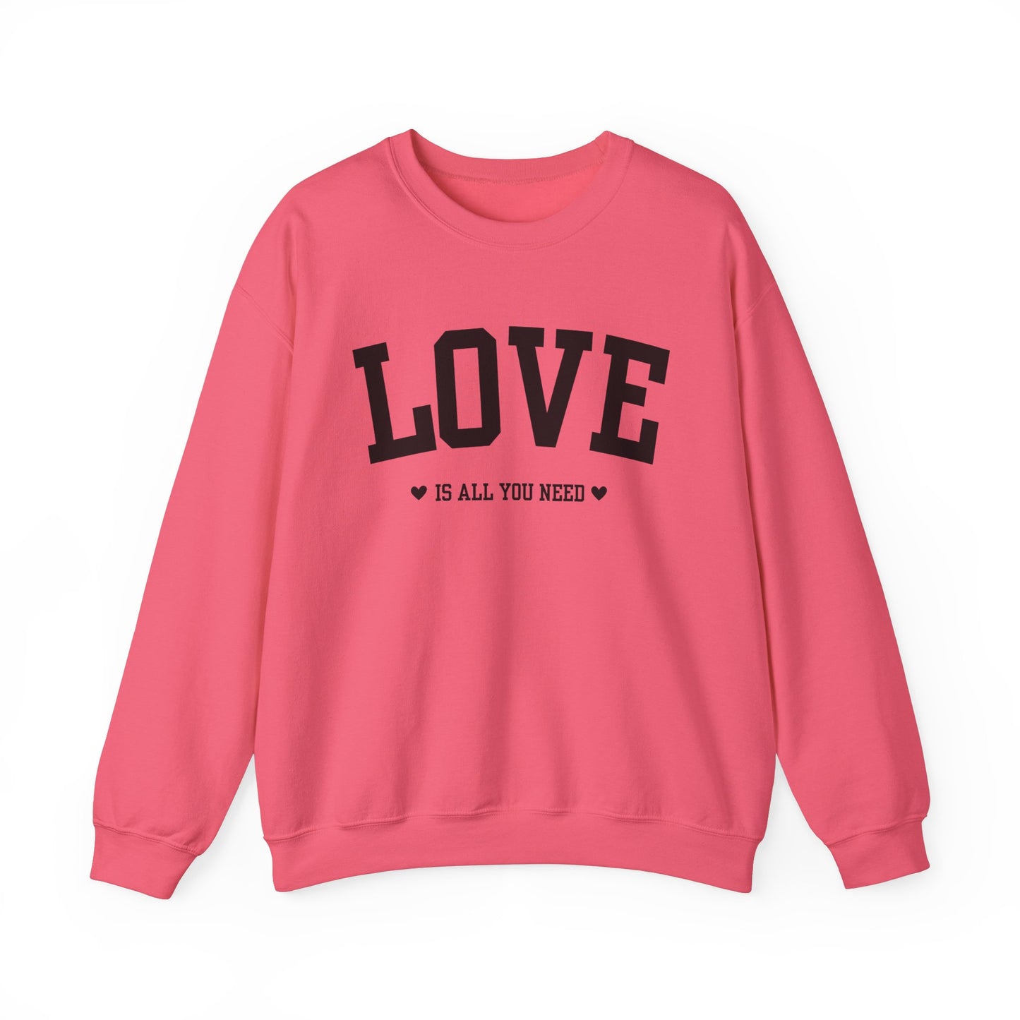 Love Is All You Need Black Crewneck Sweatshirt