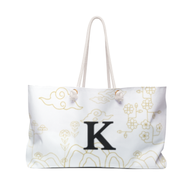 Weekender Bag Oversized Tote Personalized Initials