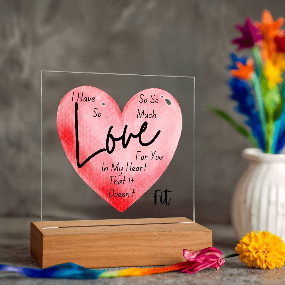 Love Acrylic Plaque LED