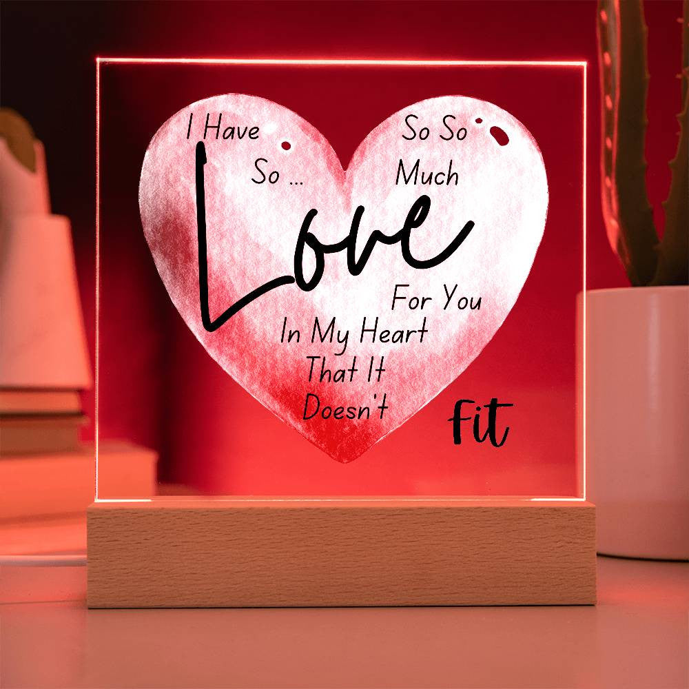Love Acrylic Plaque LED