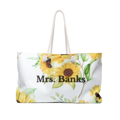 Weekender Bag Oversized Tote Personalized Initials