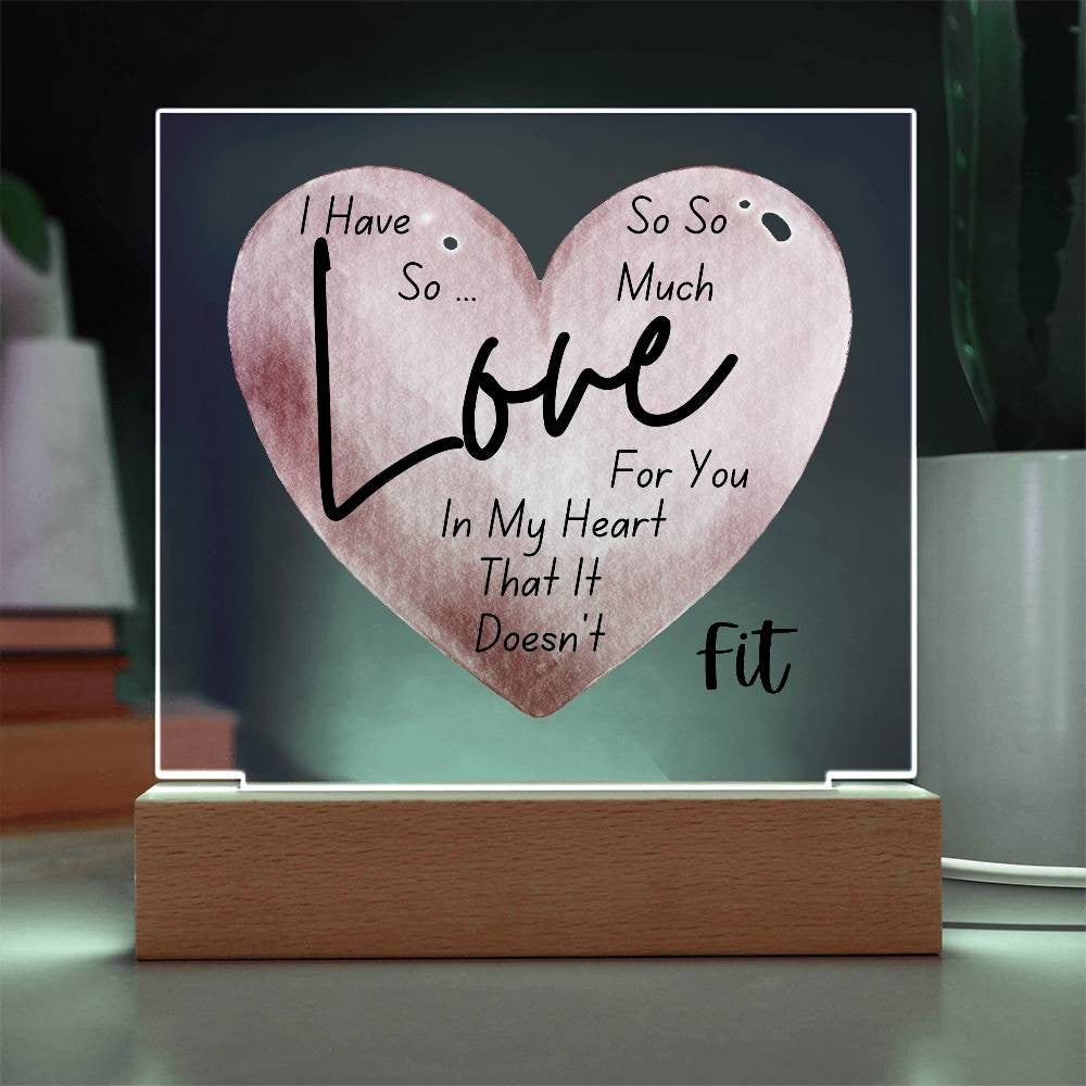 Love Acrylic Plaque LED