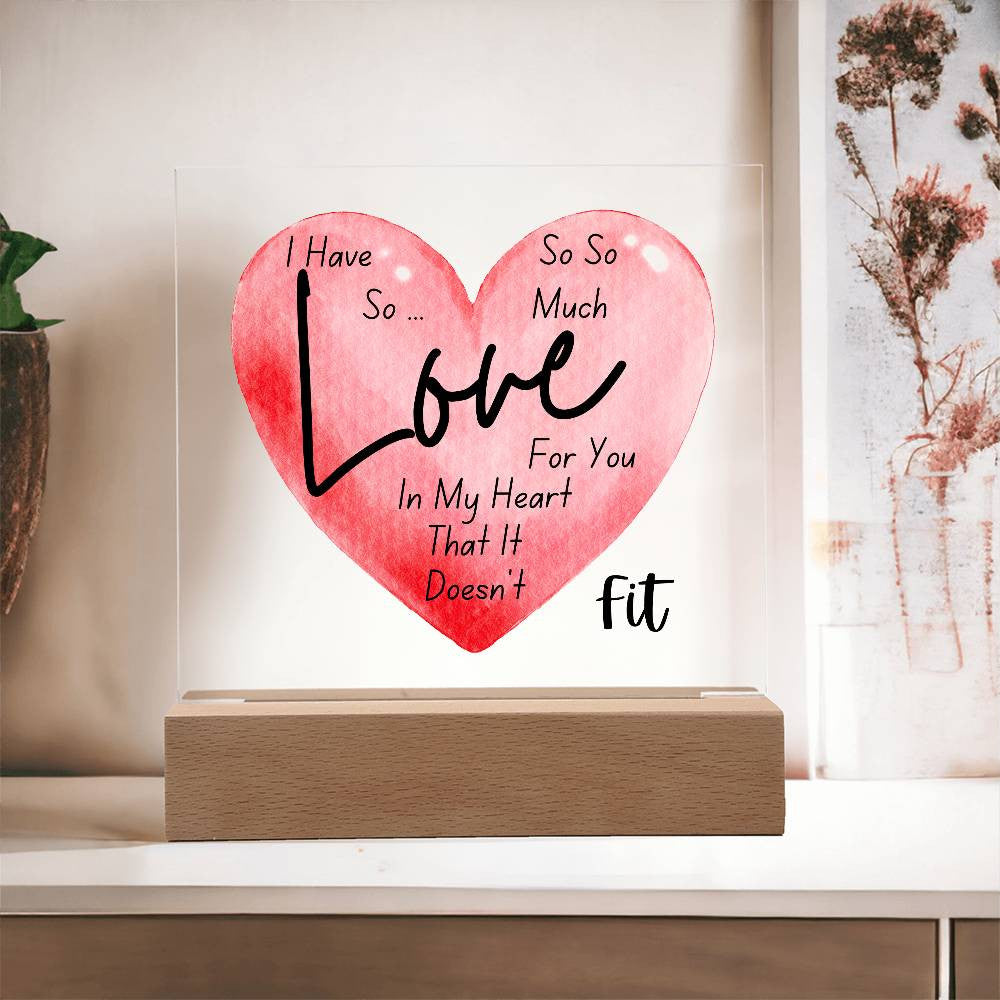 Love Acrylic Plaque LED