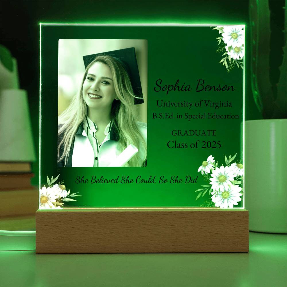 Graduation LED plaque