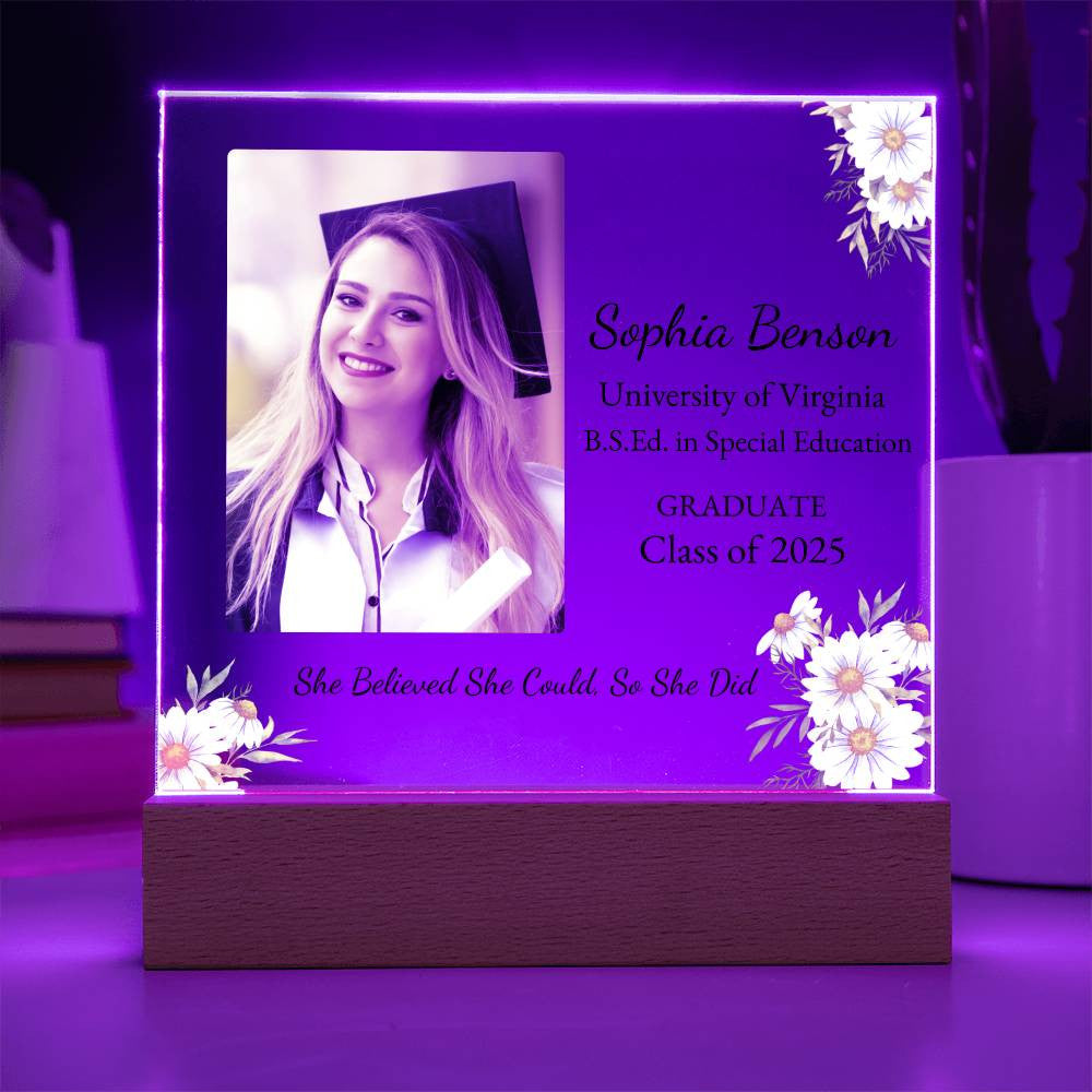 Graduation LED plaque