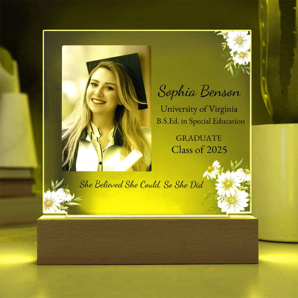 Graduation LED plaque
