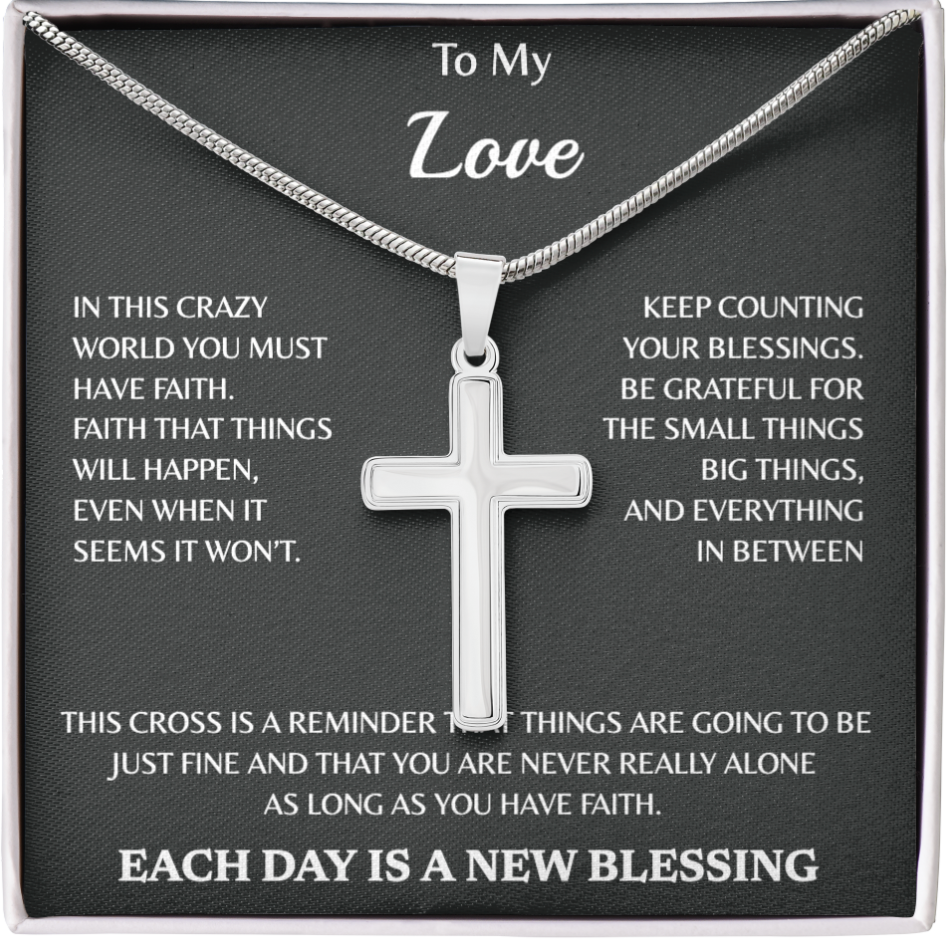 Personalized To My Cross Necklace