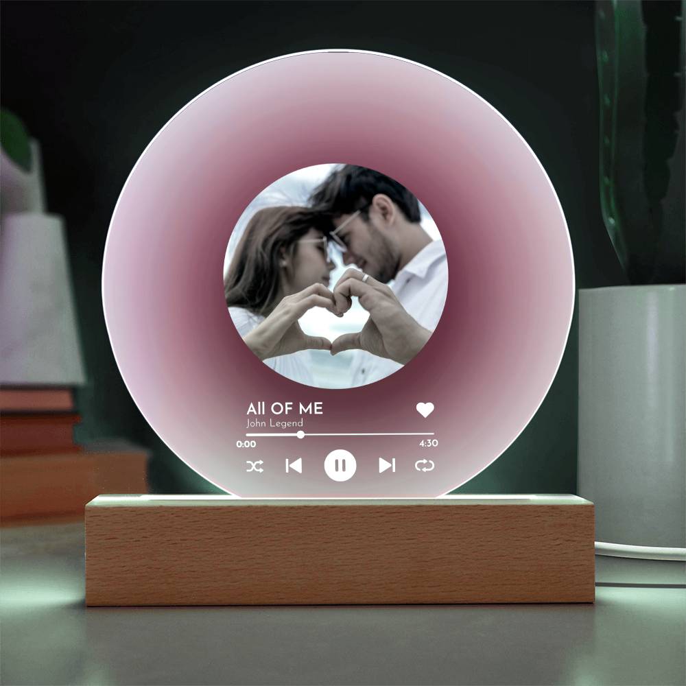 Vinyl Record Song Acrylic Plaque