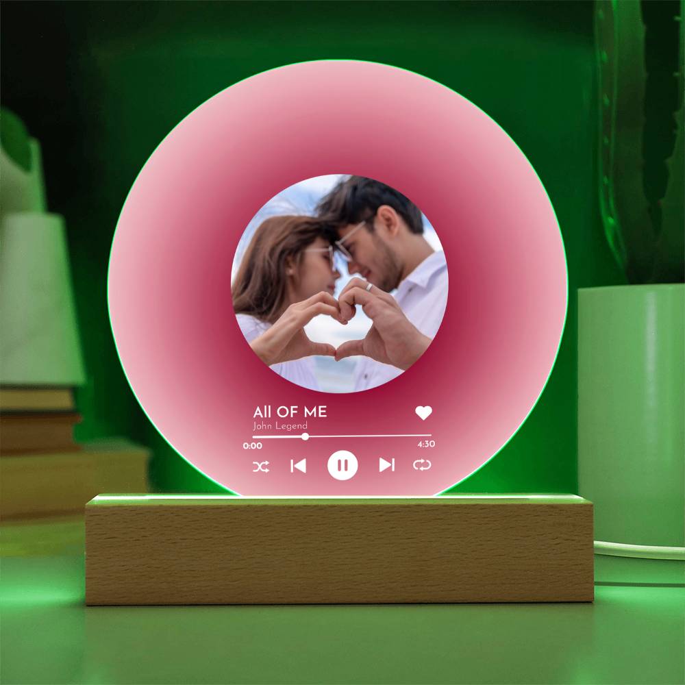 Vinyl Record Song Acrylic Plaque