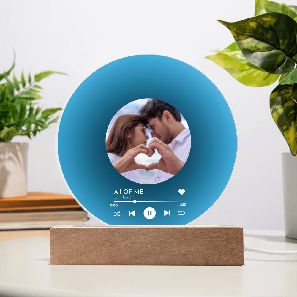 Vinyl Record Song Acrylic Plaque