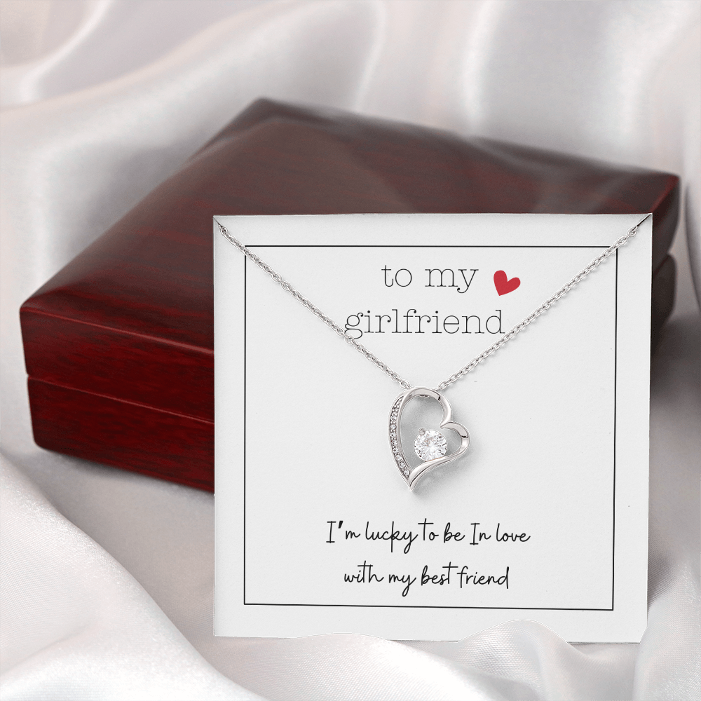 To My Girlfriend Tiny Heart | Forever Love Necklace