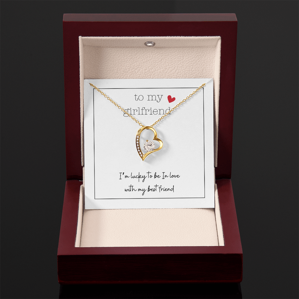 To My Girlfriend Tiny Heart | Forever Love Necklace