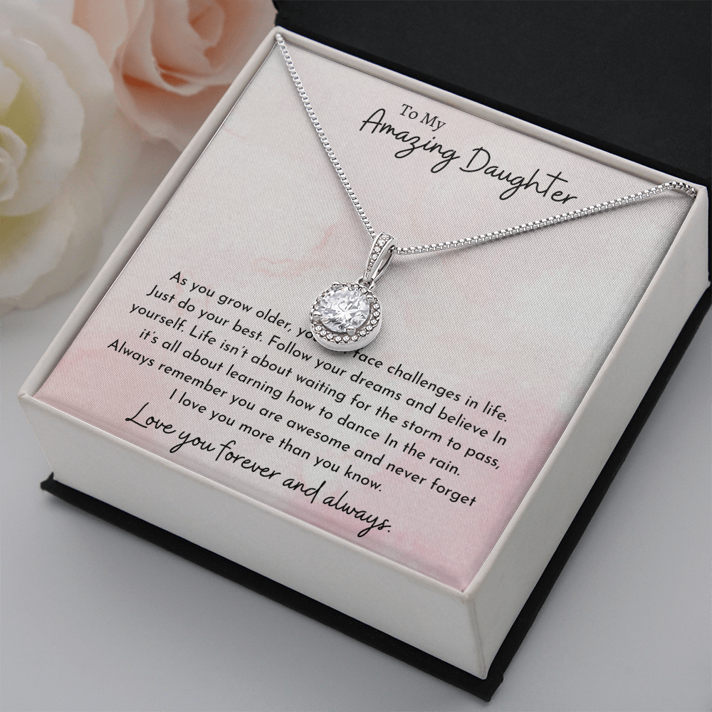 To My Amazing Daughter Pink | Eternal Hope Necklace
