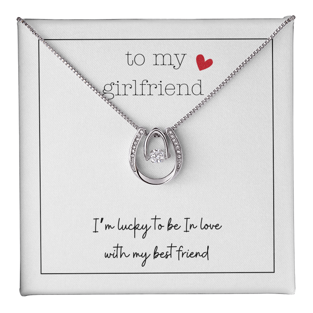 To My Girlfriend Tiny Heart | Lucky In Love Necklace
