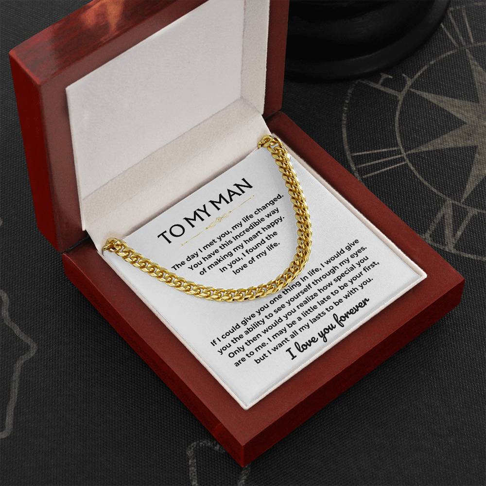 Cuban Link Chain Necklace My Man Love