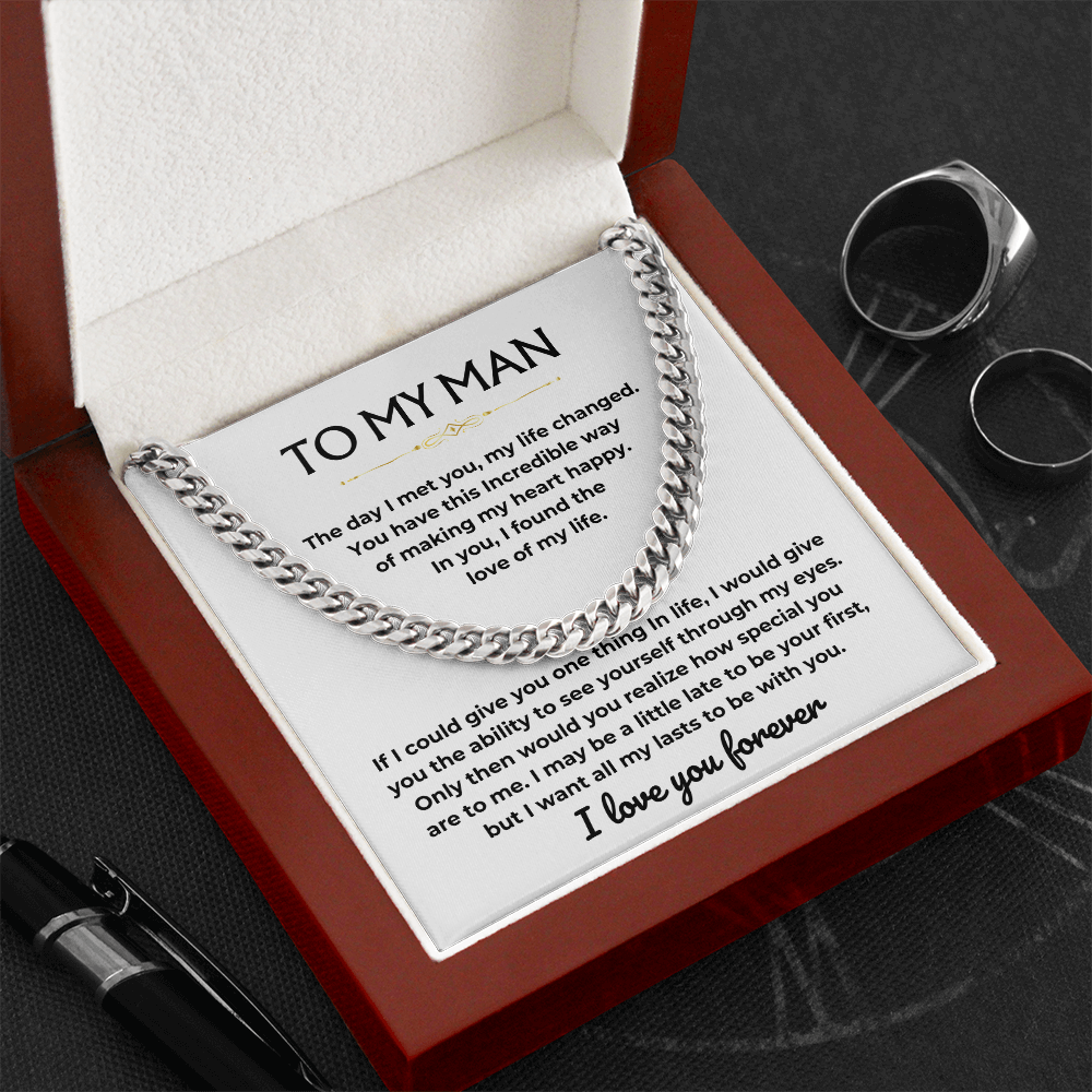 Cuban Link Chain Necklace My Man Love
