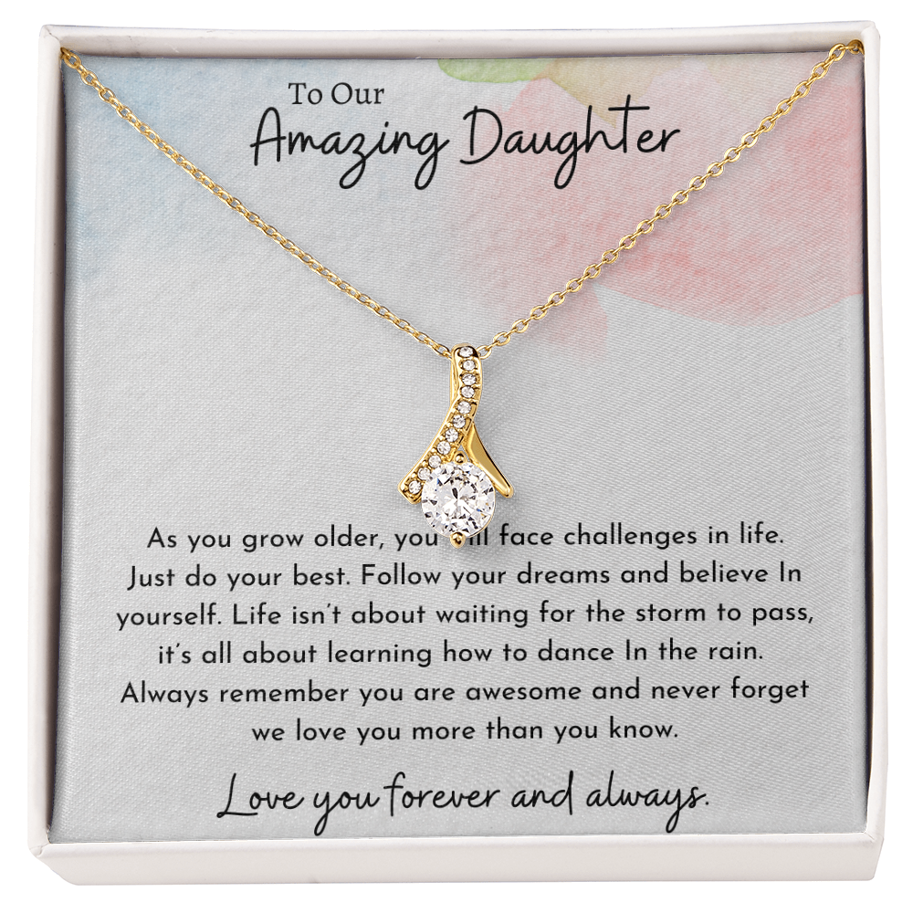 To Our Amazing Daughter Watercolor | Alluring beauty Necklace