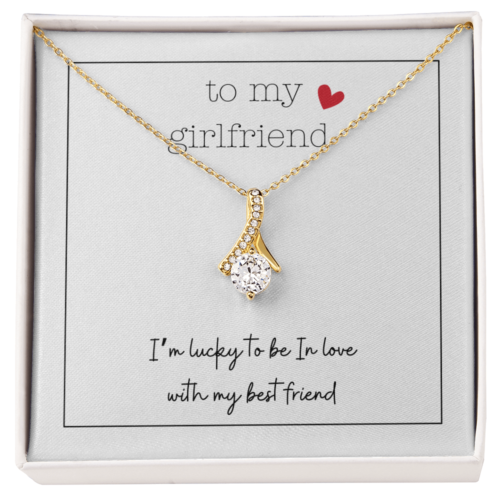 To My Girlfriend Tiny Heart | Alluring Beauty Necklace