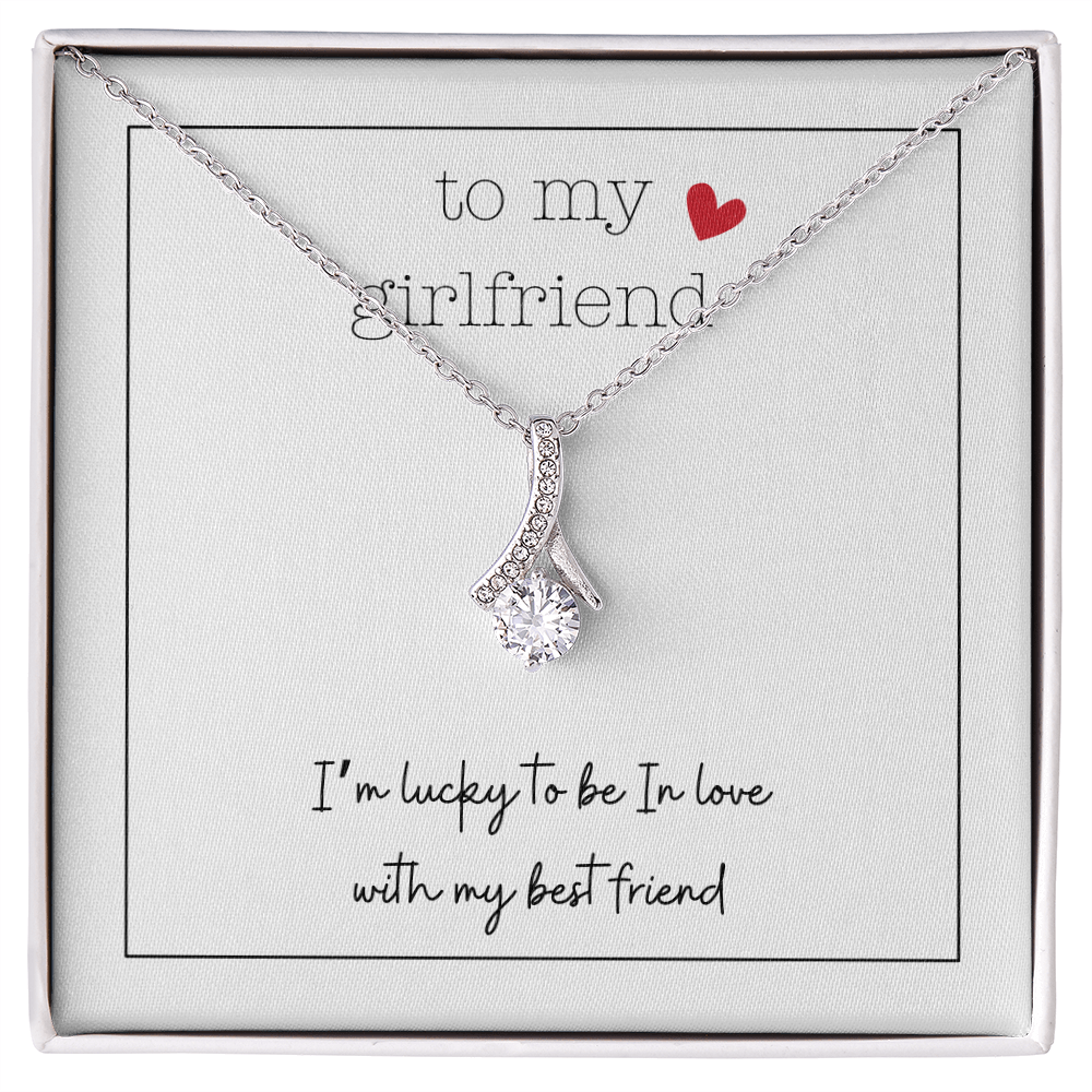 To My Girlfriend Tiny Heart | Alluring Beauty Necklace