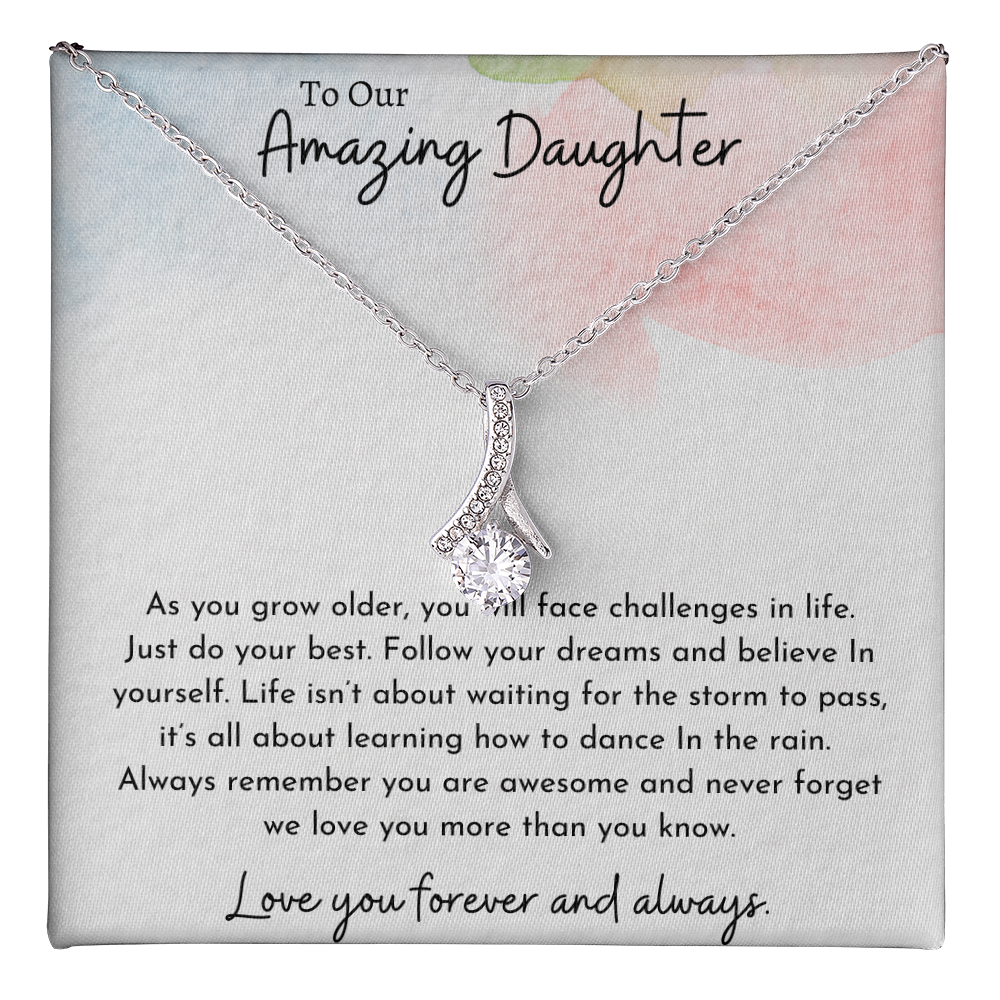 To Our Amazing Daughter Watercolor | Alluring beauty Necklace