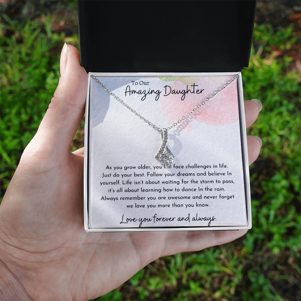 To Our Amazing Daughter Watercolor | Alluring beauty Necklace