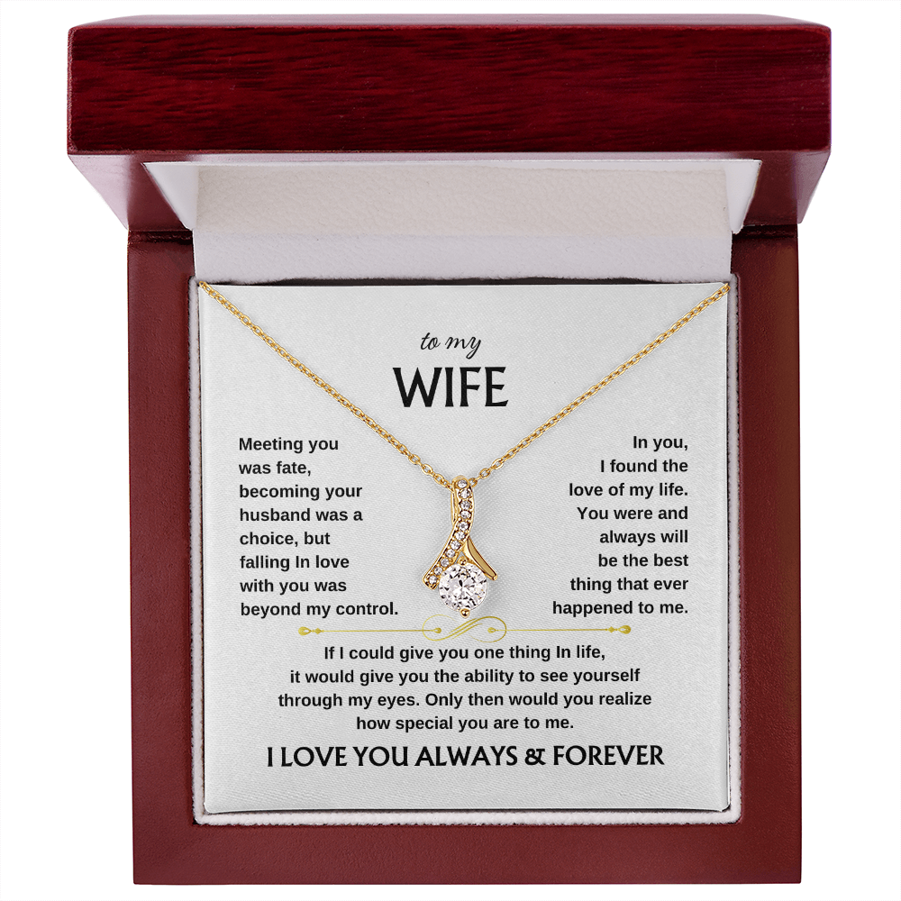 To My Wife Scroll | Alluring Beauty Necklace