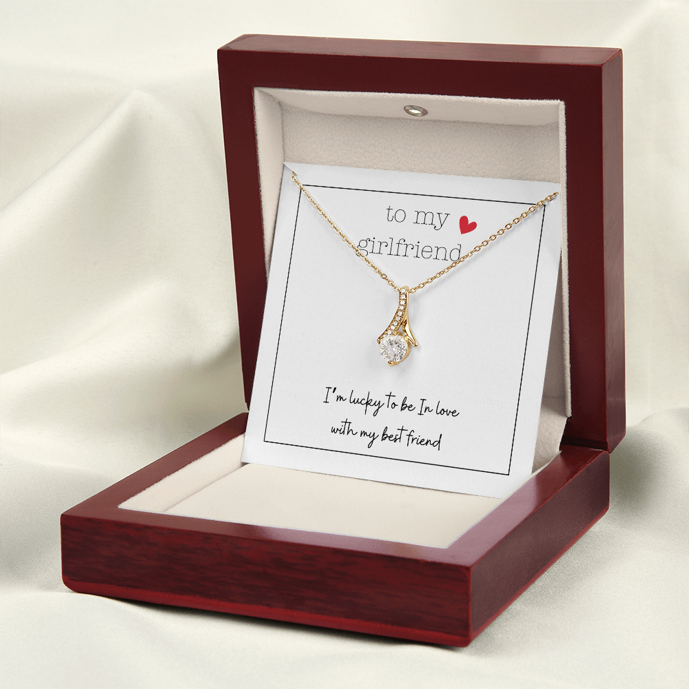 To My Girlfriend Tiny Heart | Alluring Beauty Necklace