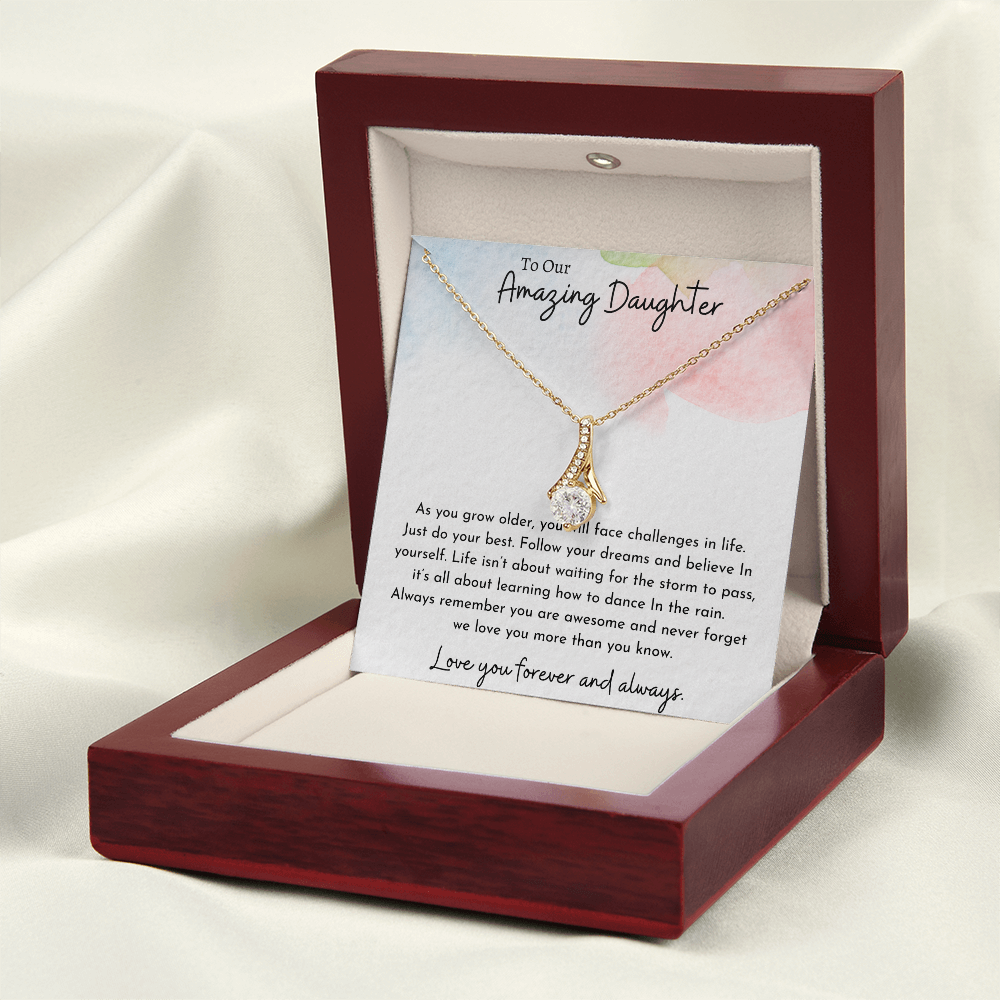 To Our Amazing Daughter Watercolor | Alluring beauty Necklace