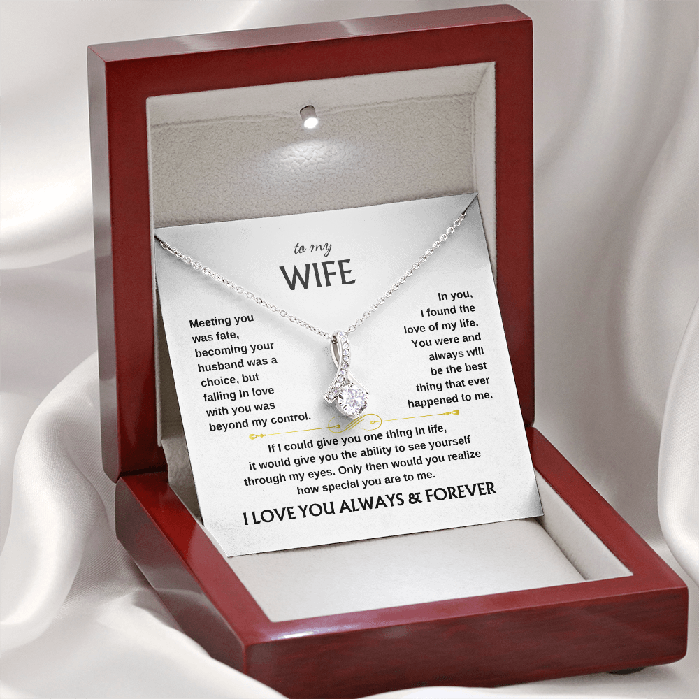 To My Wife Scroll | Alluring Beauty Necklace