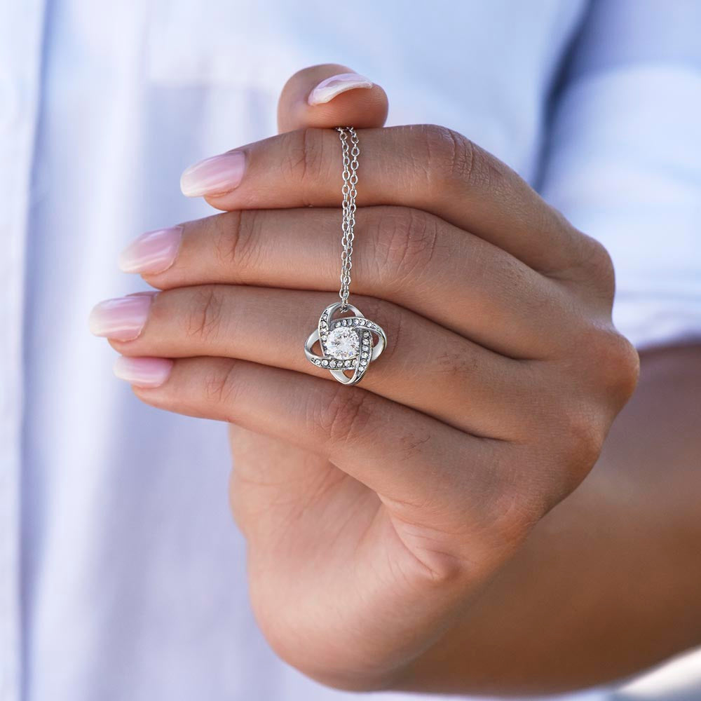 To Our Amazing Daughter Pink | Love Knot Necklace