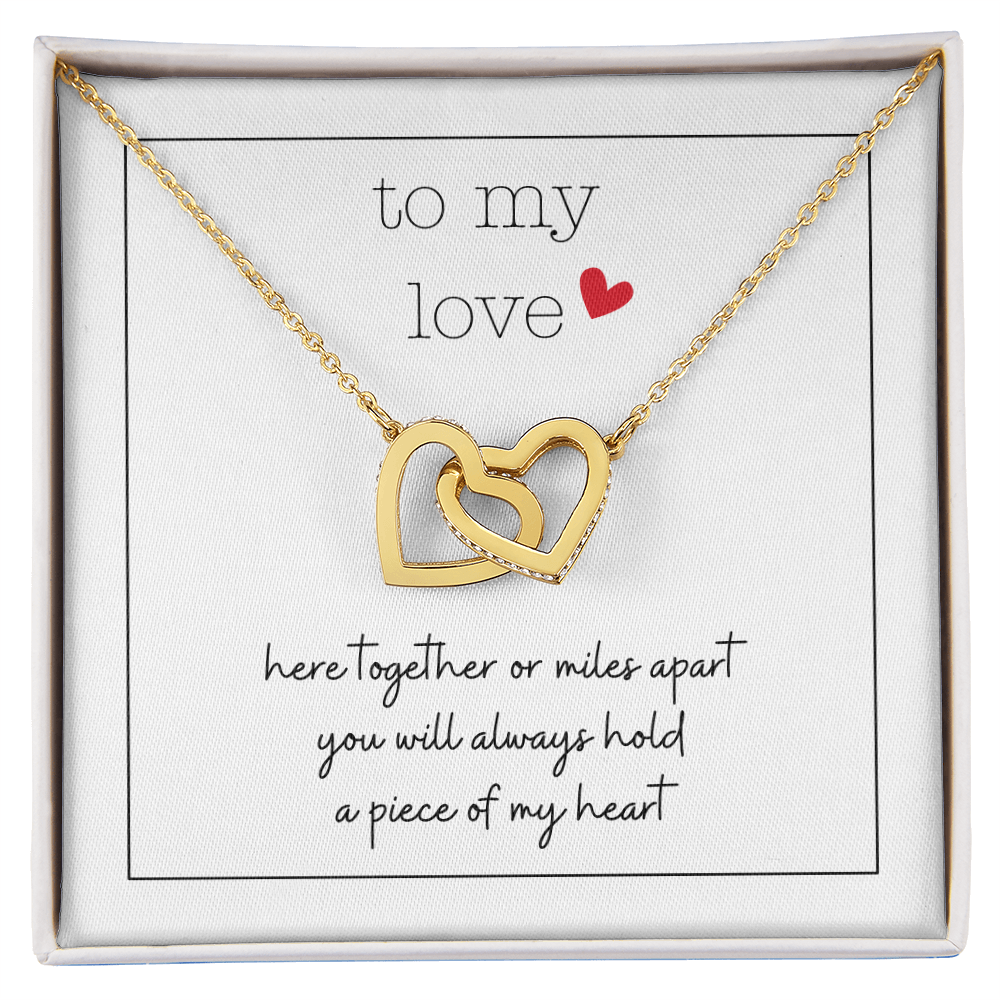 To My Love Tiny Heart | Interlocking Hearts Necklace