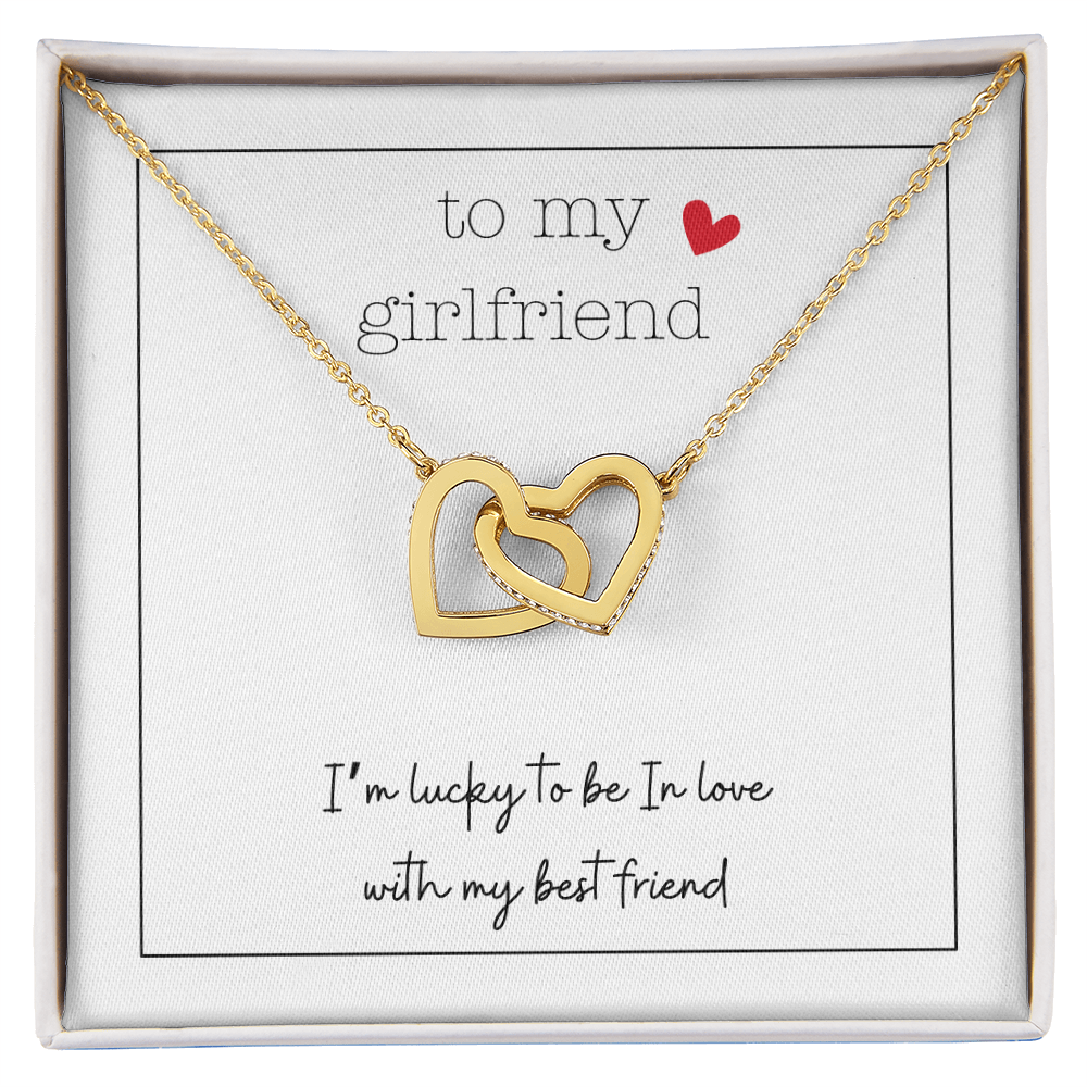 To My Girlfriend Tiny Heart | Interlocking Hearts