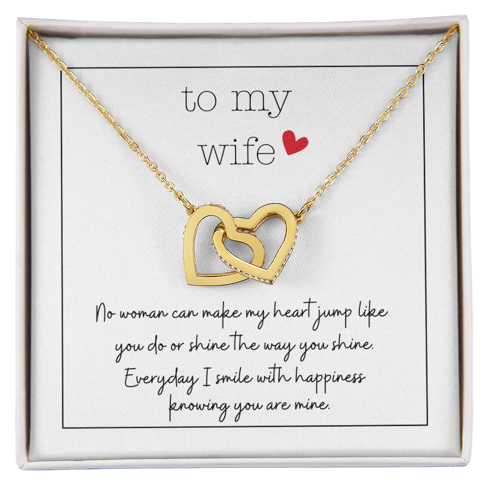 To My Wife Tiny Heart | Interlocking Hearts Necklace