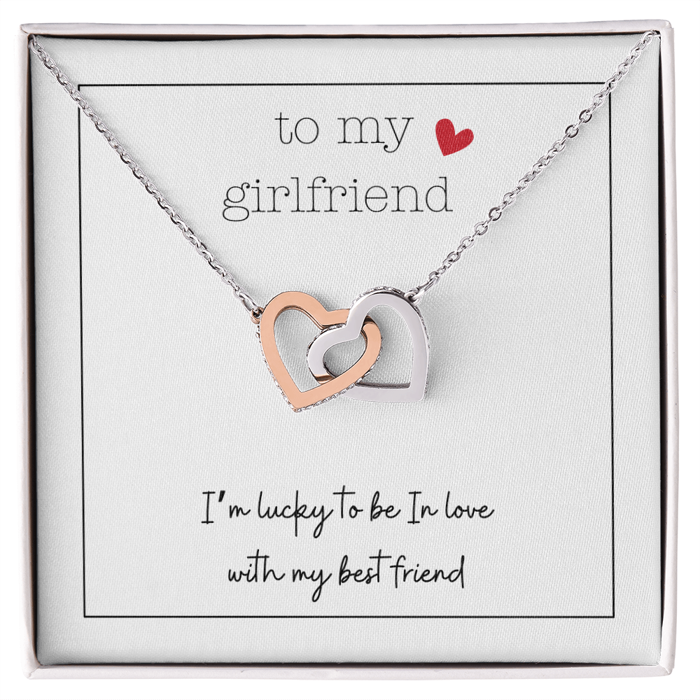 To My Girlfriend Tiny Heart | Interlocking Hearts