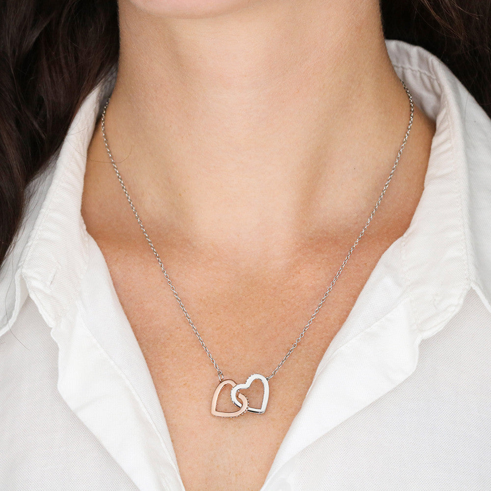 To Our Amazing daughter Pink | Interlocking Hearts Necklace