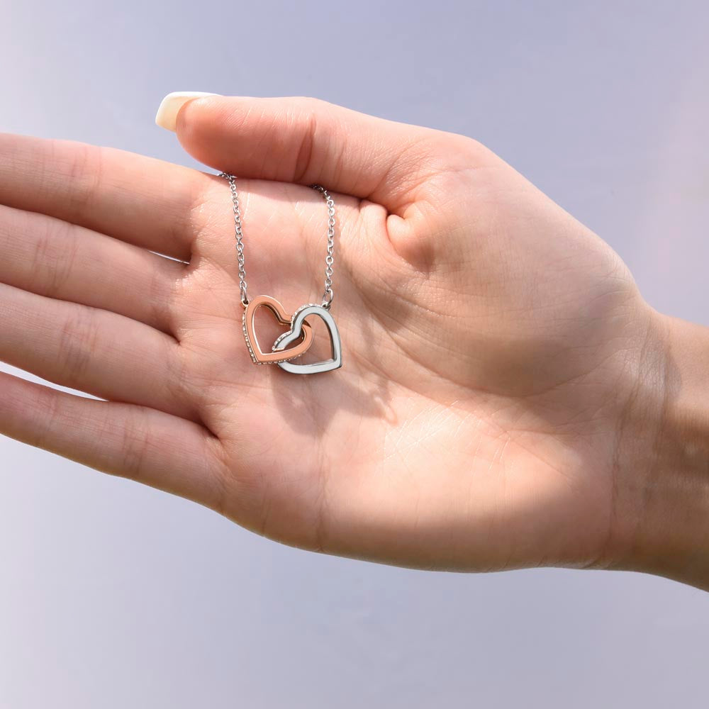 To My Wife Tiny Heart | Interlocking Hearts Necklace