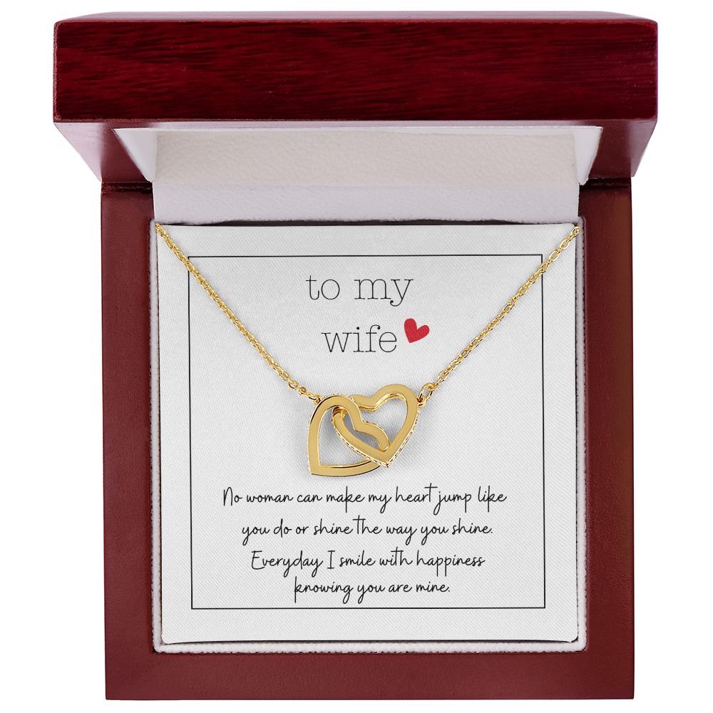 To My Wife Tiny Heart | Interlocking Hearts Necklace
