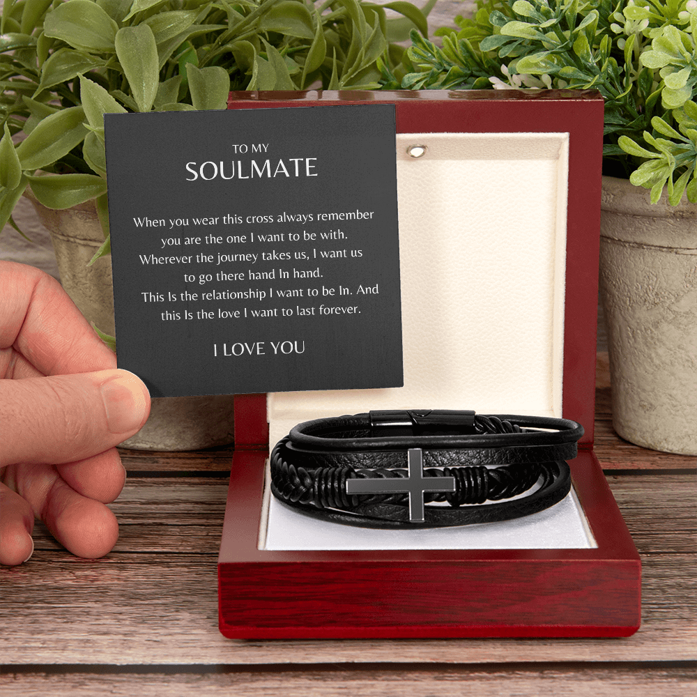 To My Soulmate | Cross Bracelet