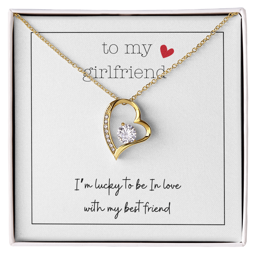To My Girlfriend Tiny Heart | Forever Love Necklace