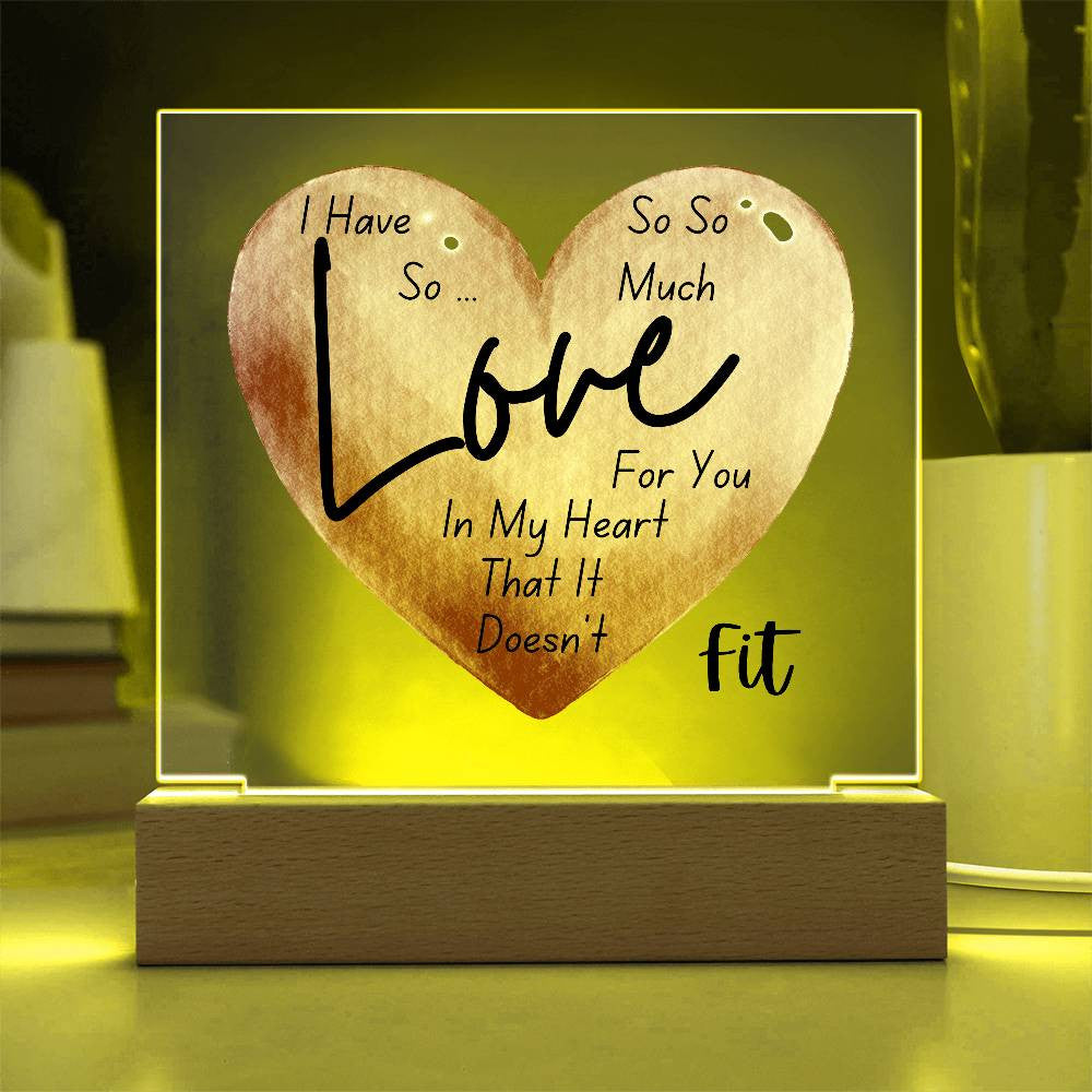 Love Acrylic Plaque LED
