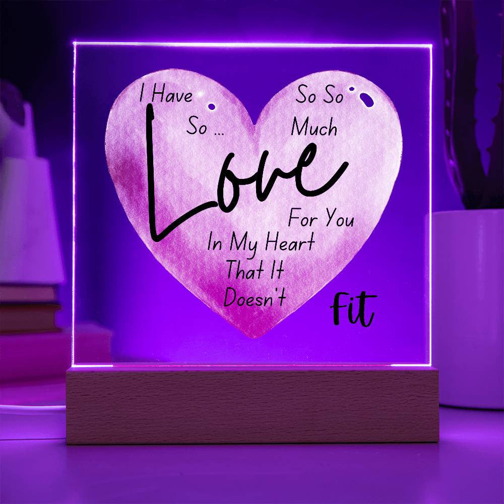 Love Acrylic Plaque LED