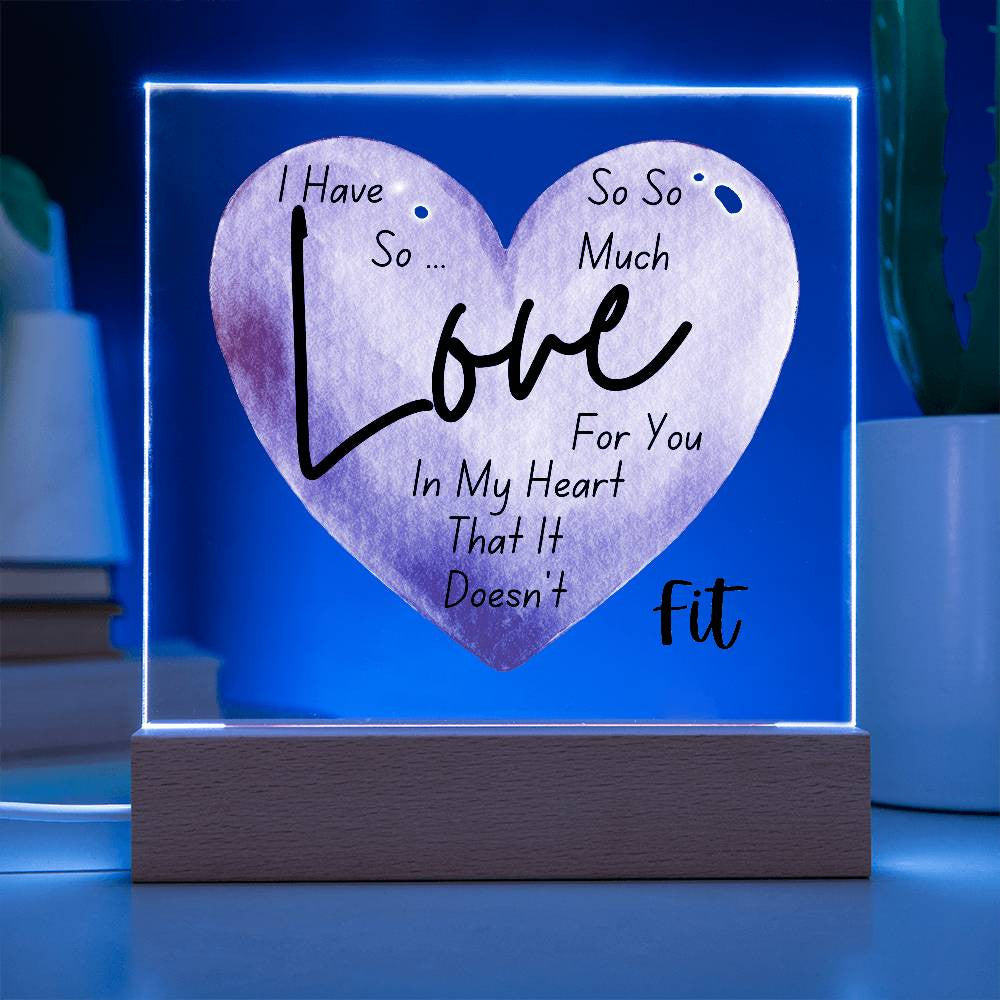 Love Acrylic Plaque LED