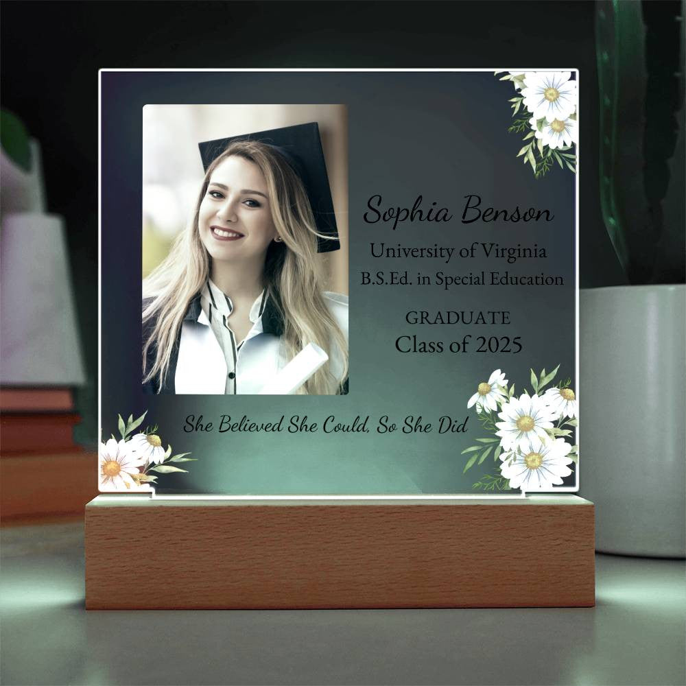 Graduation LED plaque