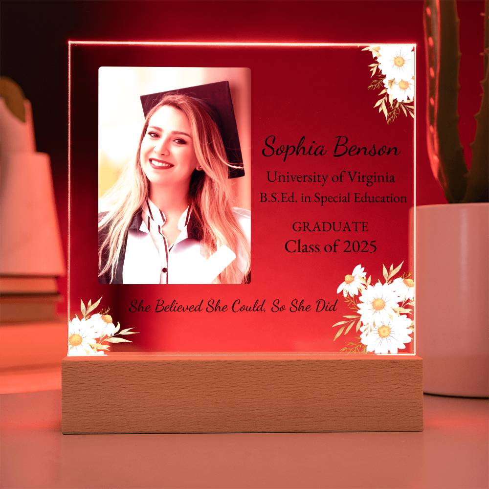 Graduation LED plaque