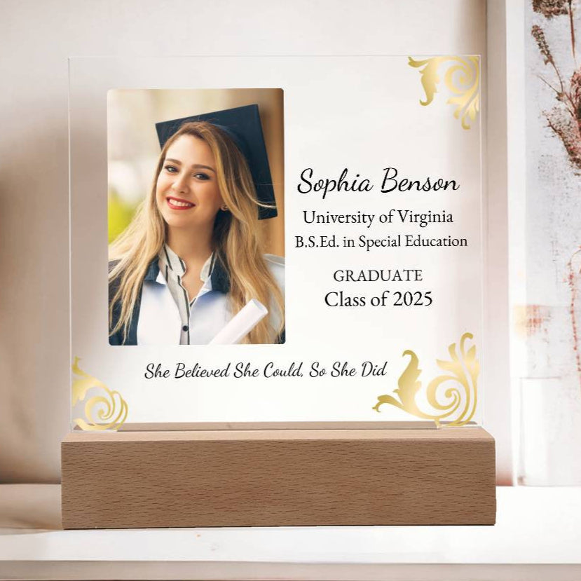 Graduation LED plaque