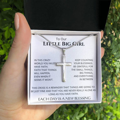 Personalized To Our Blessing Cross Necklace