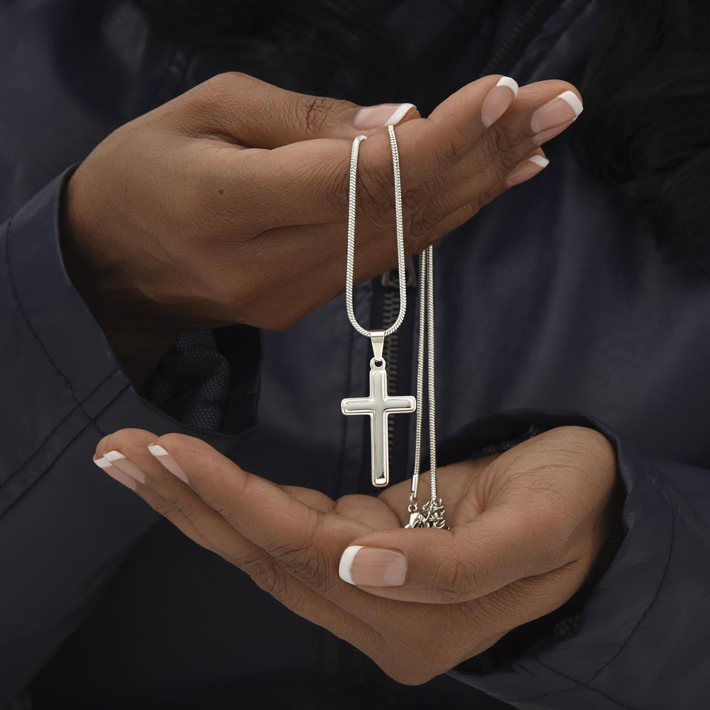 Personalized To Our Blessing Cross Necklace